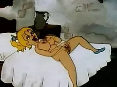 Porno ve stylu 18 století mladá krásná taika humory bohatého klienta v ložnici
